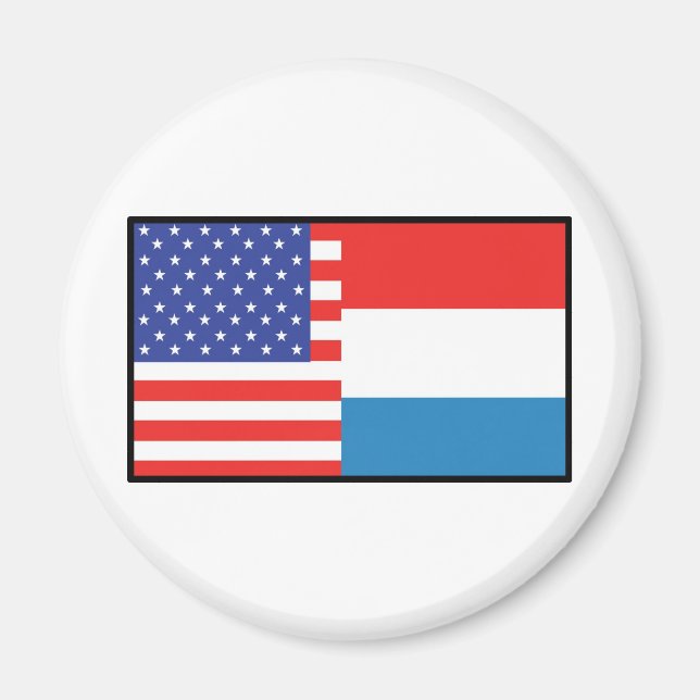 Amerika Luxemborg Magnet (Vorne)