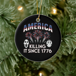 Amerika macht es seit 1776 kaputt Patriotischer Ho Keramik Ornament