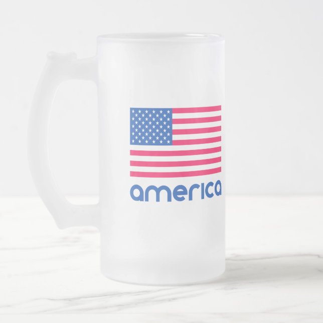 Amerika Mattglas Bierglas (Links)