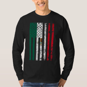Amerika Mexiko Flagge Mexikanischer Roots Amerikan T-Shirt