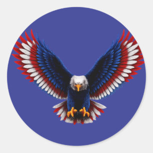 Amerika mit 250 fliegt immer noch Adler Spira Runder Aufkleber