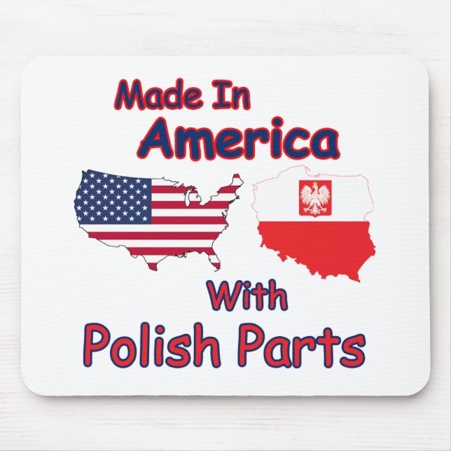 Amerika mit polnischen Teilen Mousepad (Vorne)