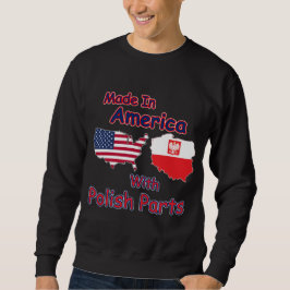 Amerika mit polnischen Teilen Sweatshirt