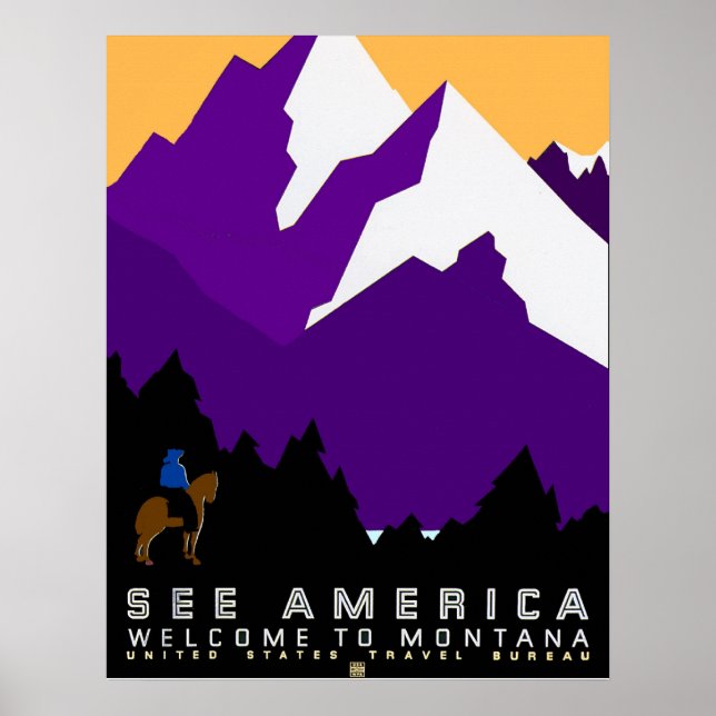 Amerika Montana Poster (Vorne)
