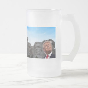 AMERIKA MT. RUSHMORE- UND TRUMP-GLASDESIGN MATTGLAS BIERGLAS