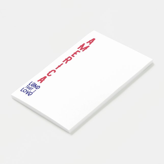 Amerika: mutig, stolz und frei post-it klebezettel (angewinkelt)