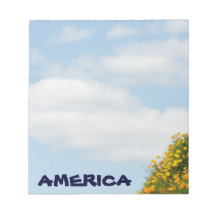Amerika Notizblock blauer Himmel Amerikanische Not