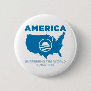 Amerika Obama Button