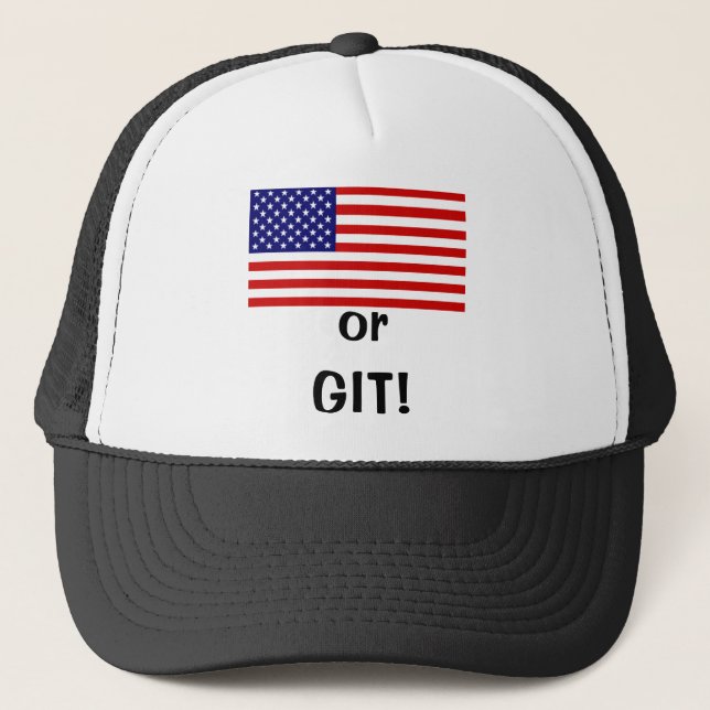 Amerika oder GIT! Truckerkappe (Vorderseite)