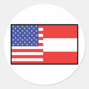 Amerika Österreich Runder Aufkleber