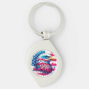 Amerika - Patriotic USA Design für 4. Juli, Ve Schlüsselanhänger