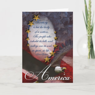 Amerika - Patriotische Grußkarte Dankeskarte