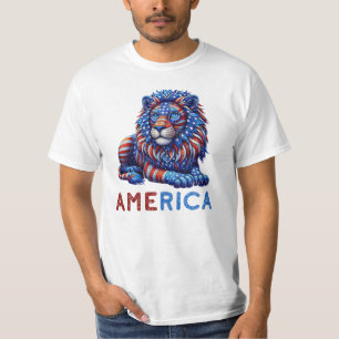 Amerika, Patriotische Löwe T-Shirt