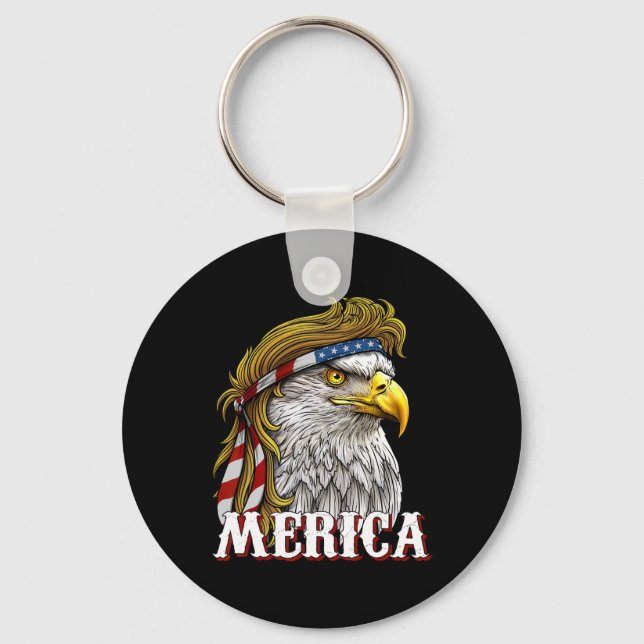Amerika - Patriotischer amerikanischer Flaggenadle Schlüsselanhänger (Vorderseite)