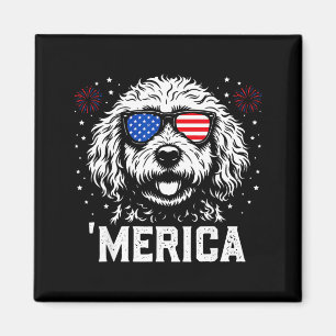 Amerika Patriotischer Goldendoodle Amerikanische F Magnet