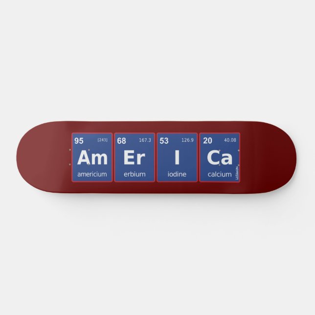 AMERIKA-Periodensystem Skateboard (Horizontal)