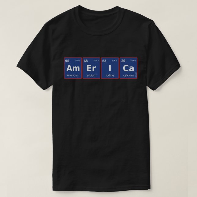 AMERIKA-Periodensystem T-Shirt (Design vorne)