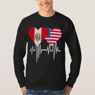 Amerika Peru Paare Herz T-Shirt