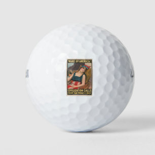 Amerika-Poster geweckt Golfball