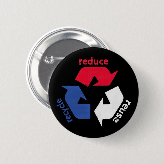 Amerika Recycle Button (Vorne & Hinten)