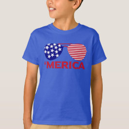 Amerika Red White Blue Sonnenbrille T-Shirt