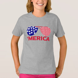 Amerika Red White Blue Sonnenbrille T-Shirt