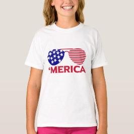 Amerika Red White Blue Sonnenbrille T-Shirt
