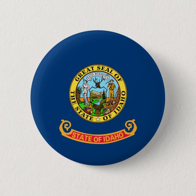 Amerika-Republiksymbol Idaho-Staat Flagge Button (Vorderseite)