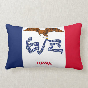 Amerika-Republiksymbol Iowa-Staat Flagge Lendenkissen