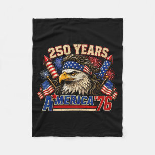 Amerika Retro 250 Jahr Jubiläum USA 1776-2026 Fleecedecke