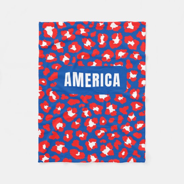 Amerika Rot Weiß und Blau Fleecedecke (Vorderseite)