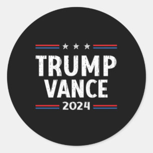 Amerika rückt Trump Vance 2024 Vizepräsident zurüc Runder Aufkleber