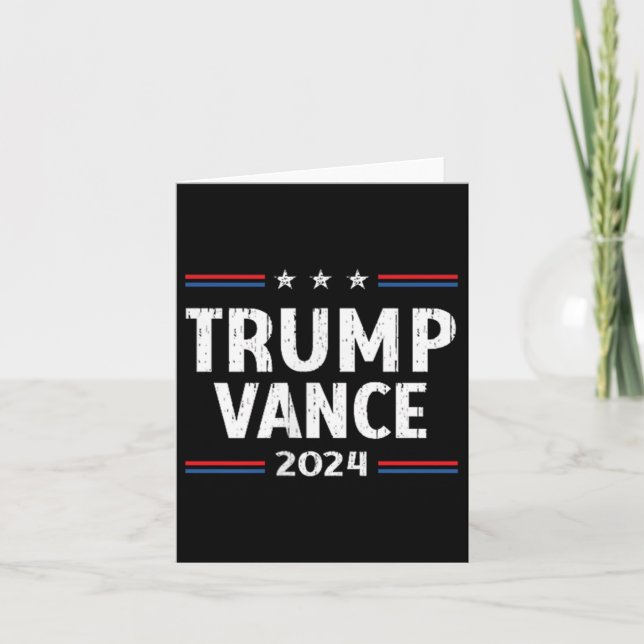 Amerika rückt Trump Vance 2024 zurück Karte (Vorderseite)