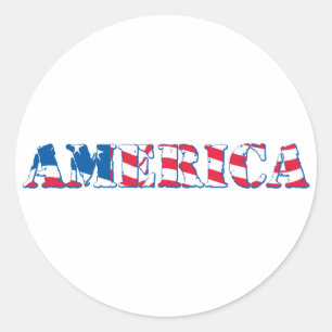 Amerika Runder Aufkleber