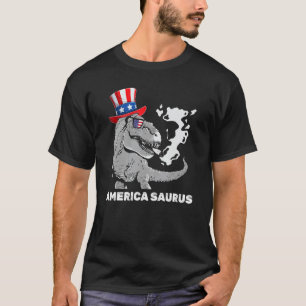 Amerika Saurus Party Dinosaur Patriotisch 4. Juli T-Shirt