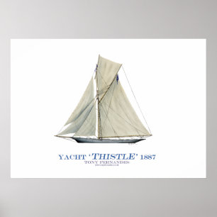 Amerika-Schalenyacht "Distel", tony fernandes Poster