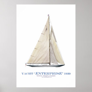 Amerika-Schalenyachtunternehmen 1930, tony Poster