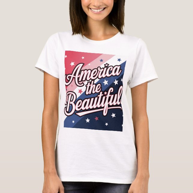 Amerika - schön T-Shirt (Vorderseite)