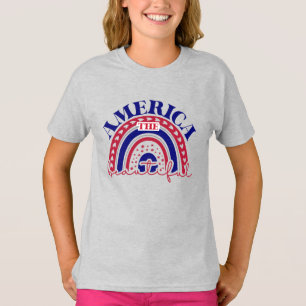 Amerika Schöner Regenbogen T-Shirt