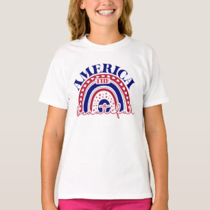 Amerika Schöner Regenbogen T-Shirt