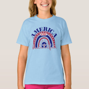 Amerika Schöner Regenbogen T-Shirt