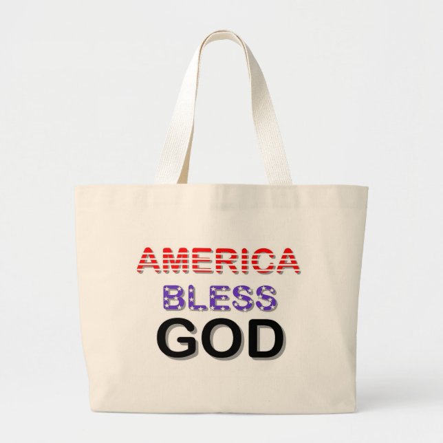 Amerika segnet Gott Jumbo Stoffbeutel (Vorne)