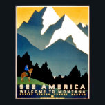 Amerika sehen, willkommen in den Montana-Bergen, V Poster<br><div class="desc">Perfektes Bild für Ihr neues Druckdesign. Es könnte ein schönes Geschenk oder "letzte Touch" für die Dekoration von Zuhause sein.</div>