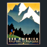 Amerika sehen, willkommen in den Montana-Bergen, V Poster<br><div class="desc">Perfektes Bild für Ihr neues Druckdesign. Es könnte ein schönes Geschenk oder "letzte Touch" für die Dekoration von Zuhause sein.</div>