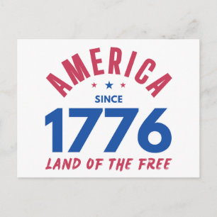 AMERIKA SEIT 1776 LAND DER FREIEN POSTKARTE
