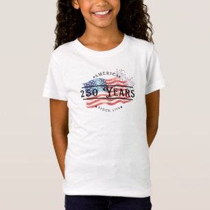 Amerika seit 1776 Wasserfarben-Flagge & Feuerwerk T-Shirt
