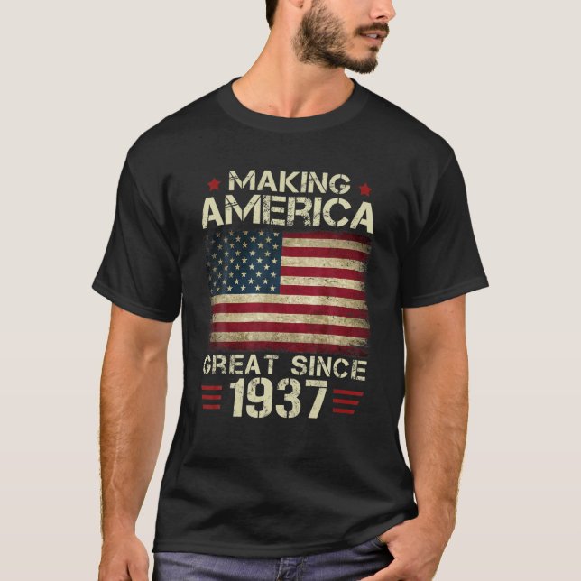 Amerika seit 1937 Vintage Geschenke 85. T-Shirt (Vorderseite)