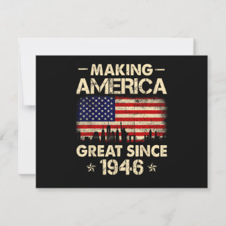 Amerika seit 1946 groß machen Retro 76. Geburtstag Einladung