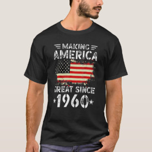 Amerika seit 1960 Flag Retro Bir T-Shirt