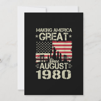 Amerika seit August zum Geburtstag als Geschenk ma Einladung